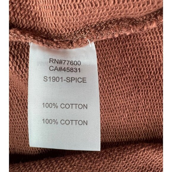 Saltwater Luxe Womens M Crewneck Sweatshirt Spice Cotton Lace Back & Sleeve - Picture 5 of 15